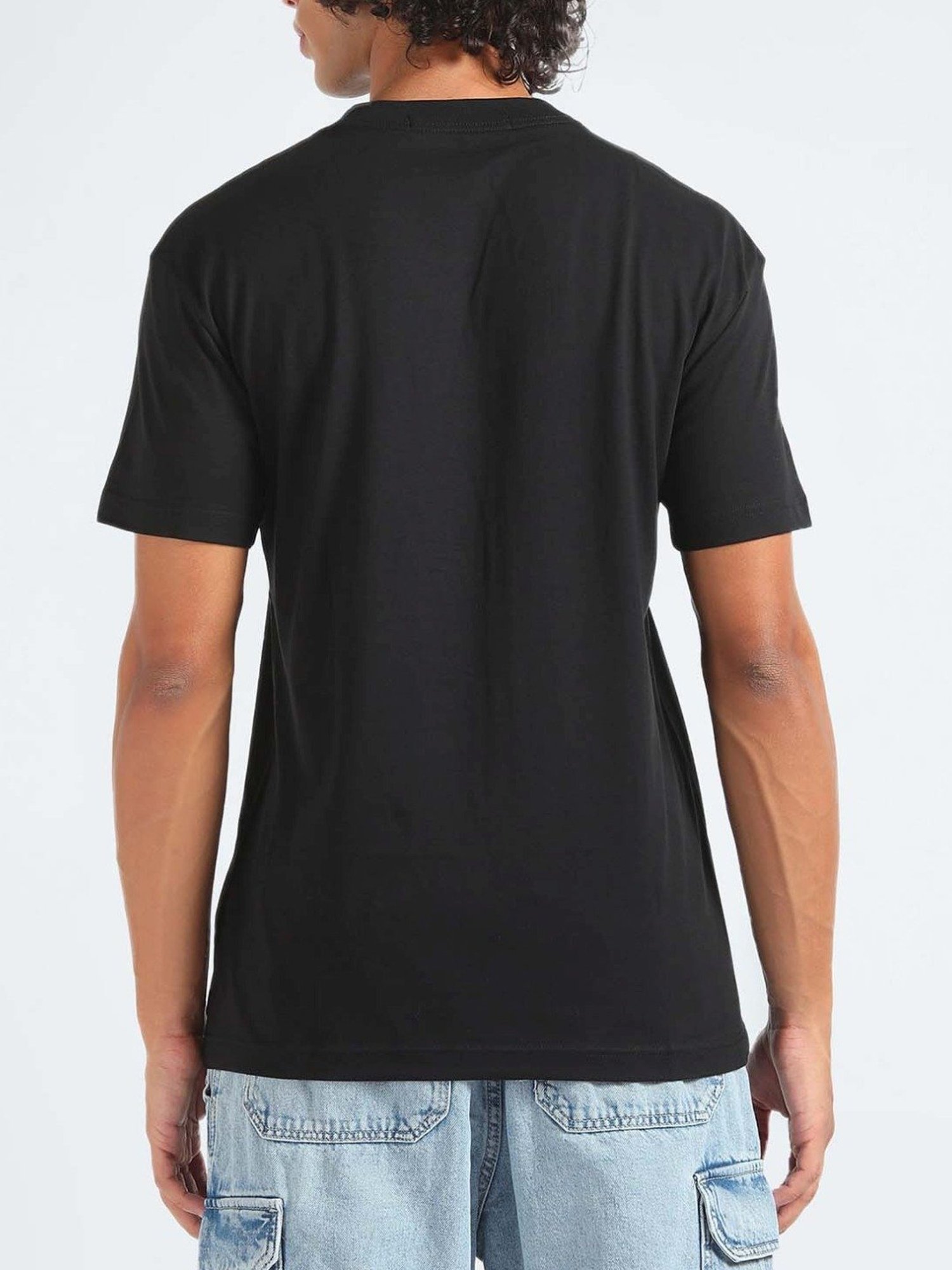Calvin Klein Black Cotton Regular Fit T-Shirt