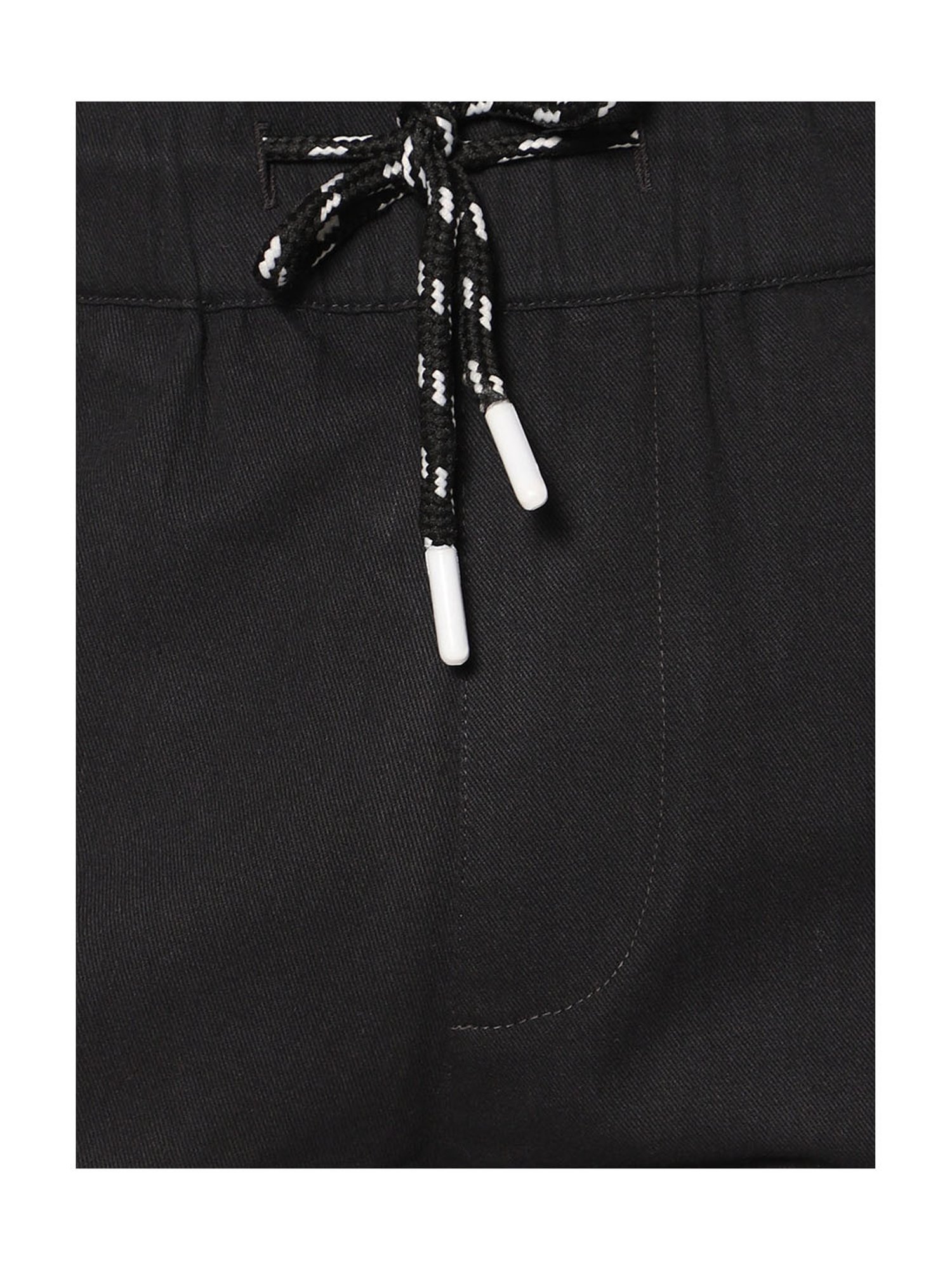 TeenTrums Boys Black Solid Shorts