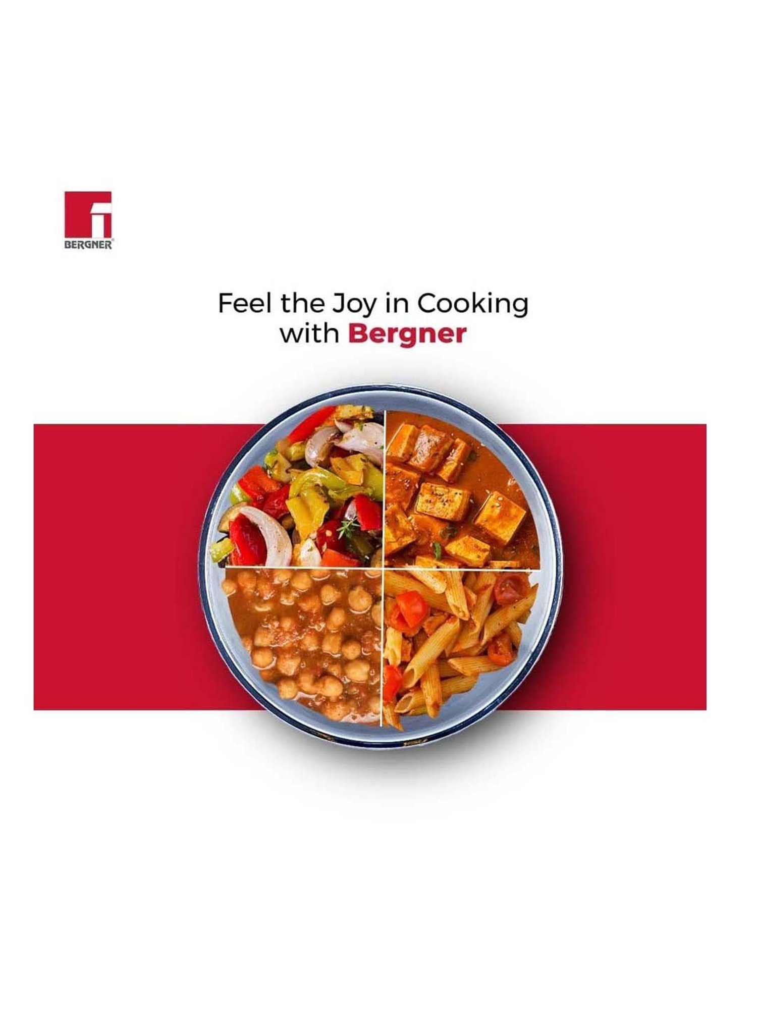 Bergner Tripro Silver Stainless Steel 28 cm Induction Friendly Triply Serve Wok With Lid (4.1 L)