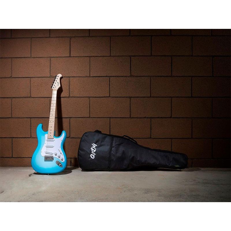 Monoprice Indio Cali Classic Electric Guitar - Blue Burst, With Gig Bag