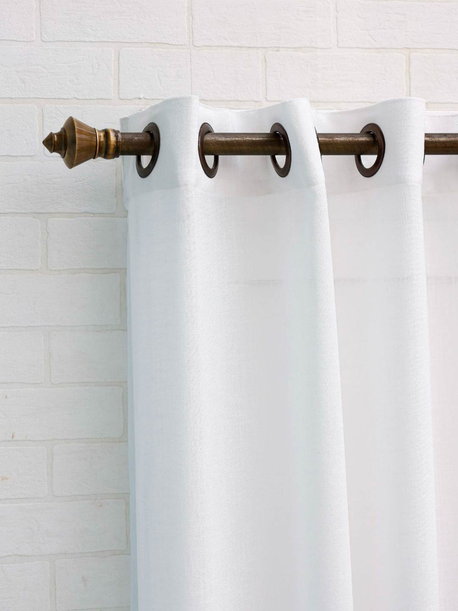 Ariana White Polyester 5 ft Window Curtain