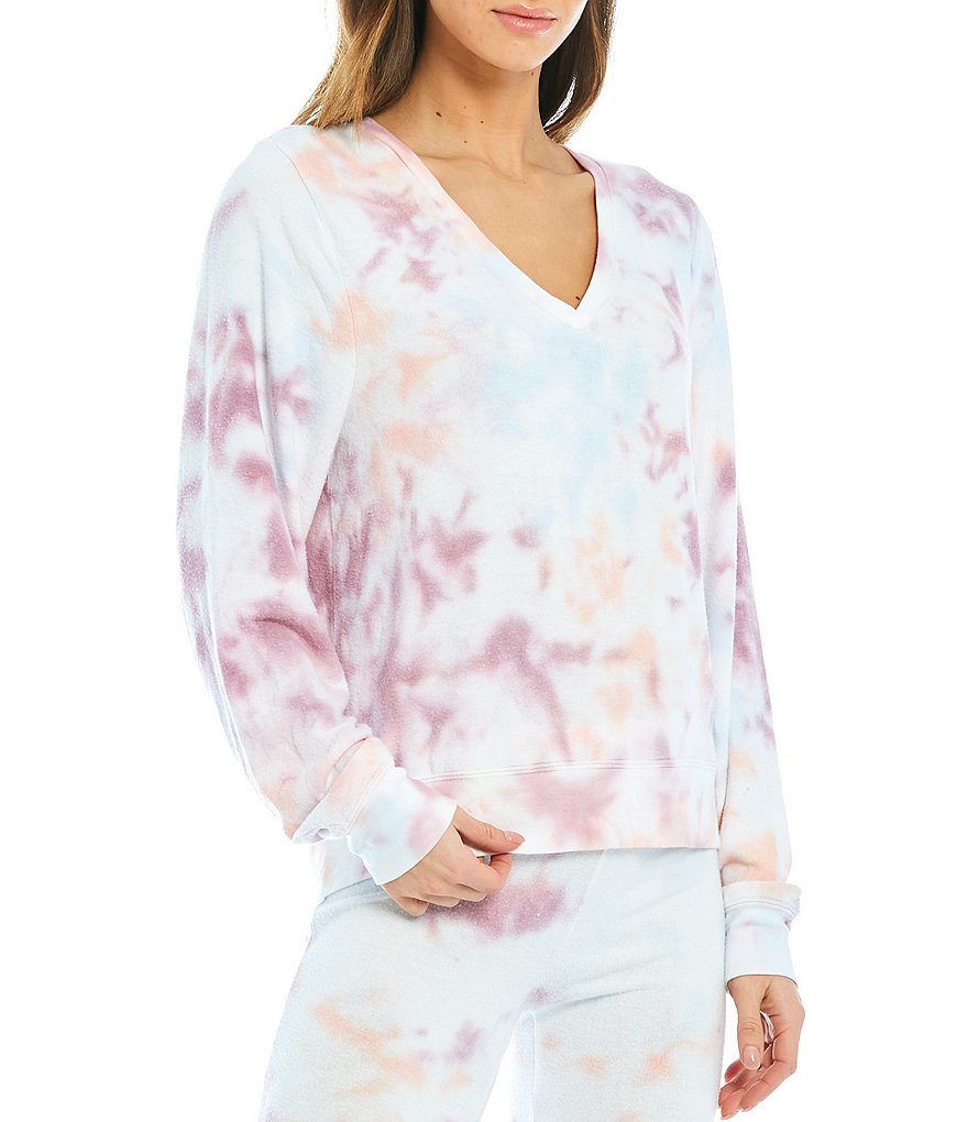 Marc New York Short Sleeve Tie-Dye Jewel Neck Tee