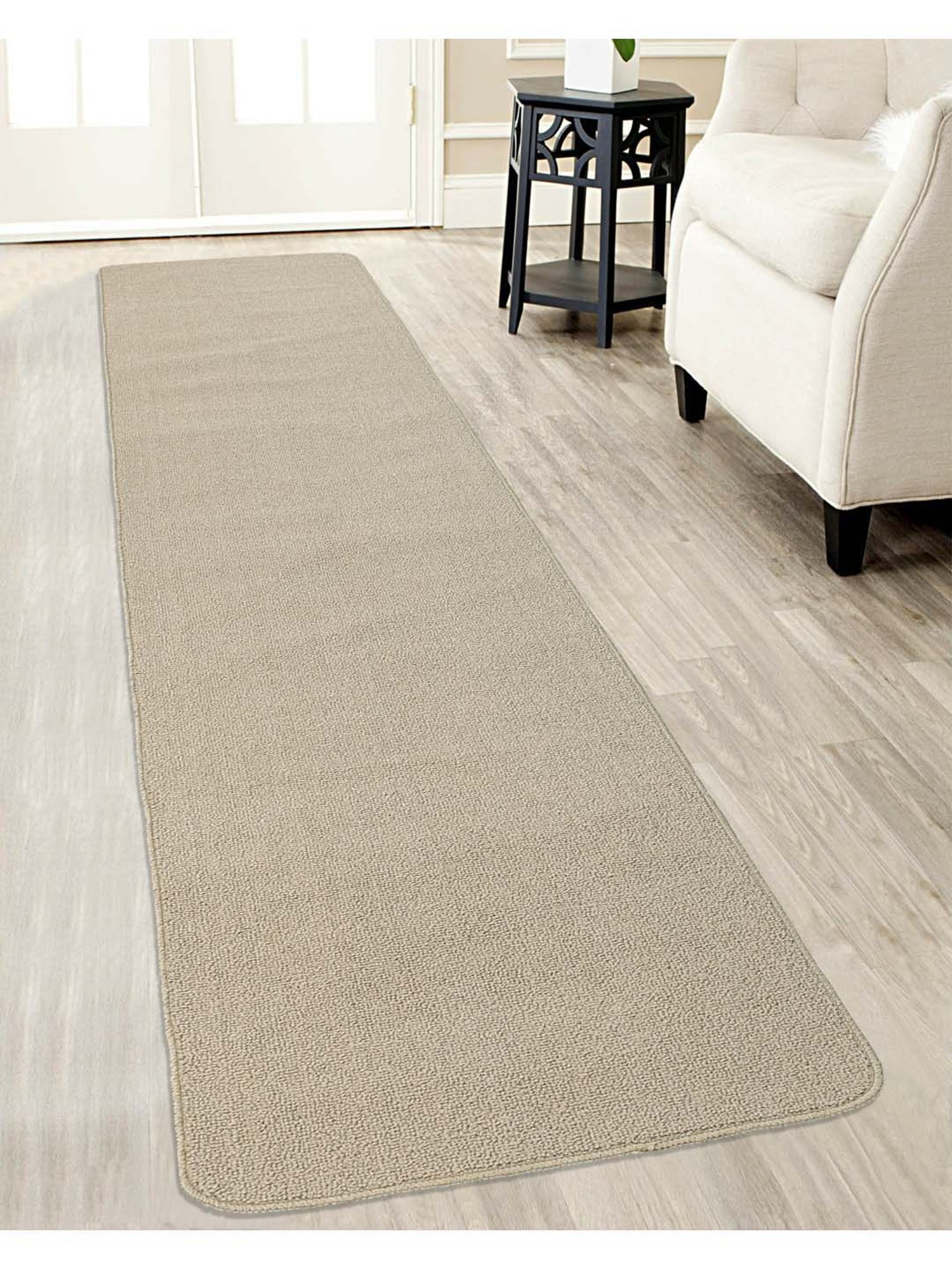 Saral Home Ivory Polypropylene Anti-Slip Runner - Set of 1