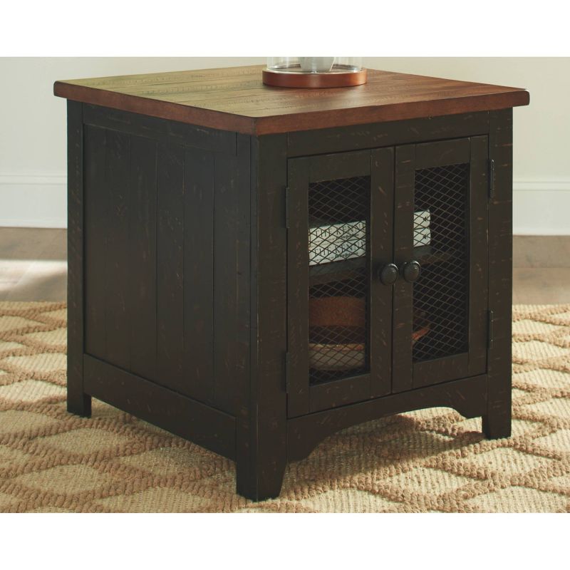 Valebeck Rectangular End Table Black/Brown - Signature Design by Ashley