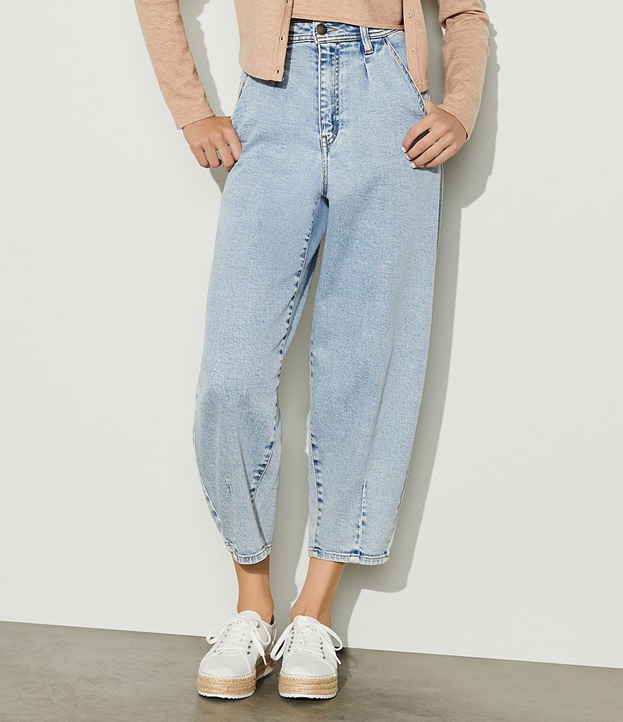 GB High Rise Barrel Cropped Leg Jeans