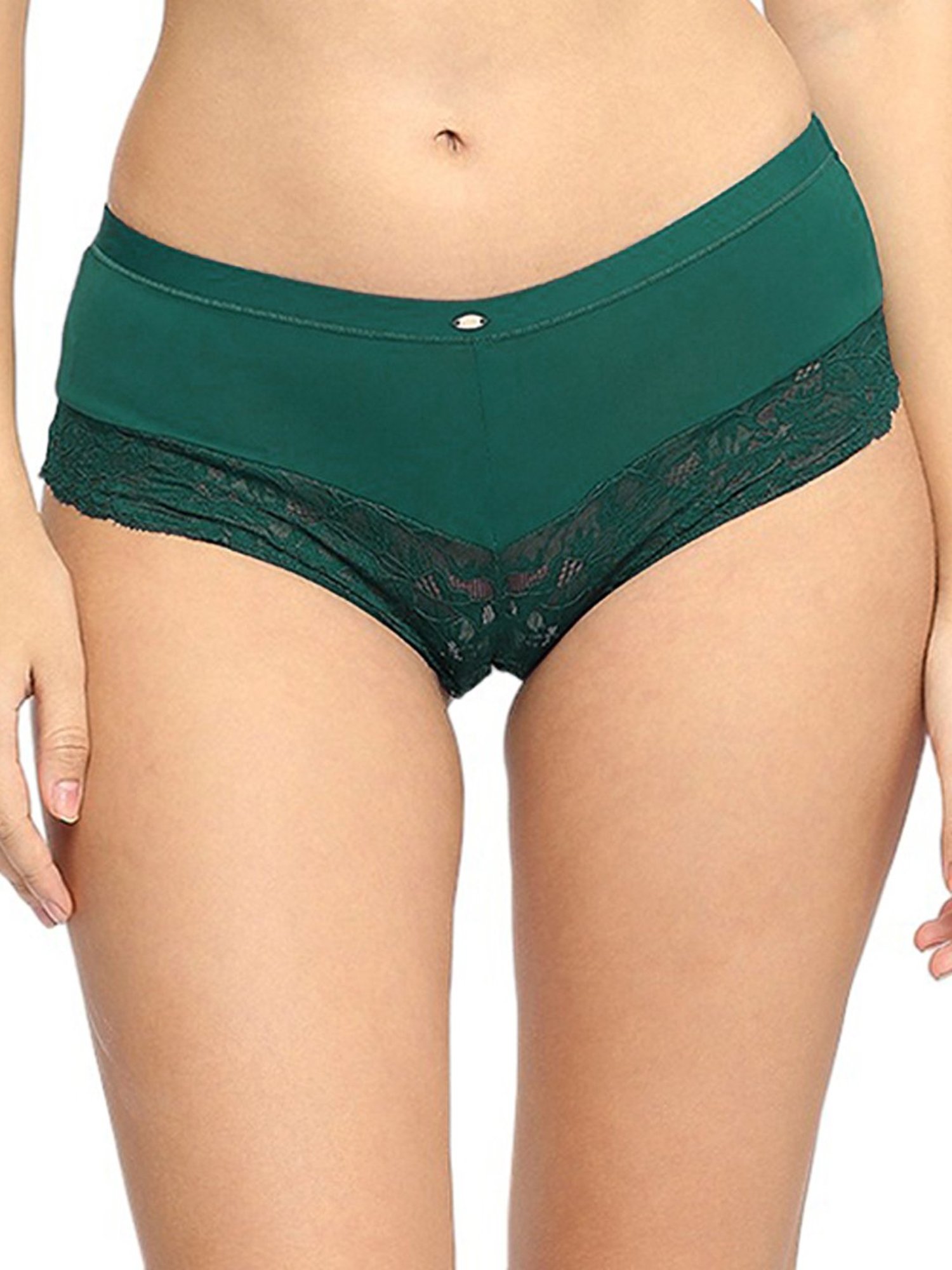 Soie Green Self Design Bikini Panty