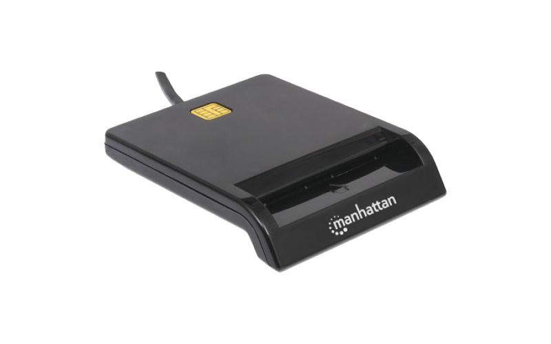 Manhattan Smart Card Reader - USB - Contact Reader - External - Compatible with Contact Smart Cards