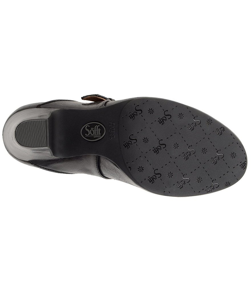 Deltan Tessa Croc-Embossed T-Strap Block Heel Pumps