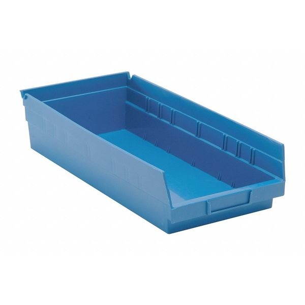 QUANTUM STORAGE SYSTEMS QSB108BL Blue Shelf Bin, 17-7/8"L x 8-3/8"W x 4"H
