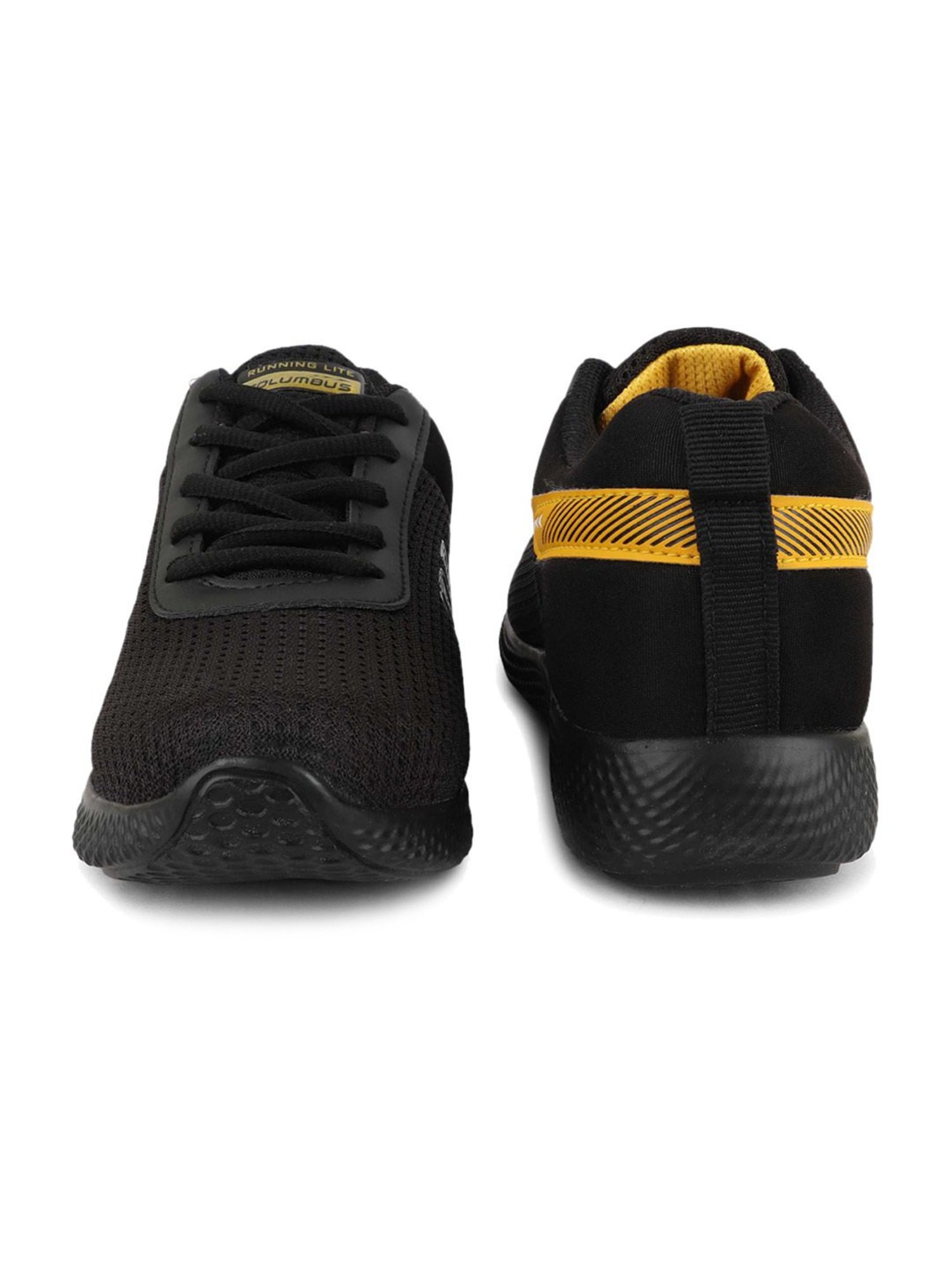 Columbus Men's Black Running Shoes