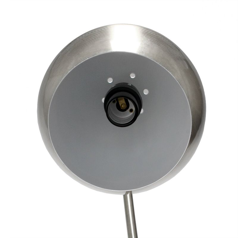 Mid Century Curved Table Lamp with Dome Shade Brushed Nickel - Lalia Home