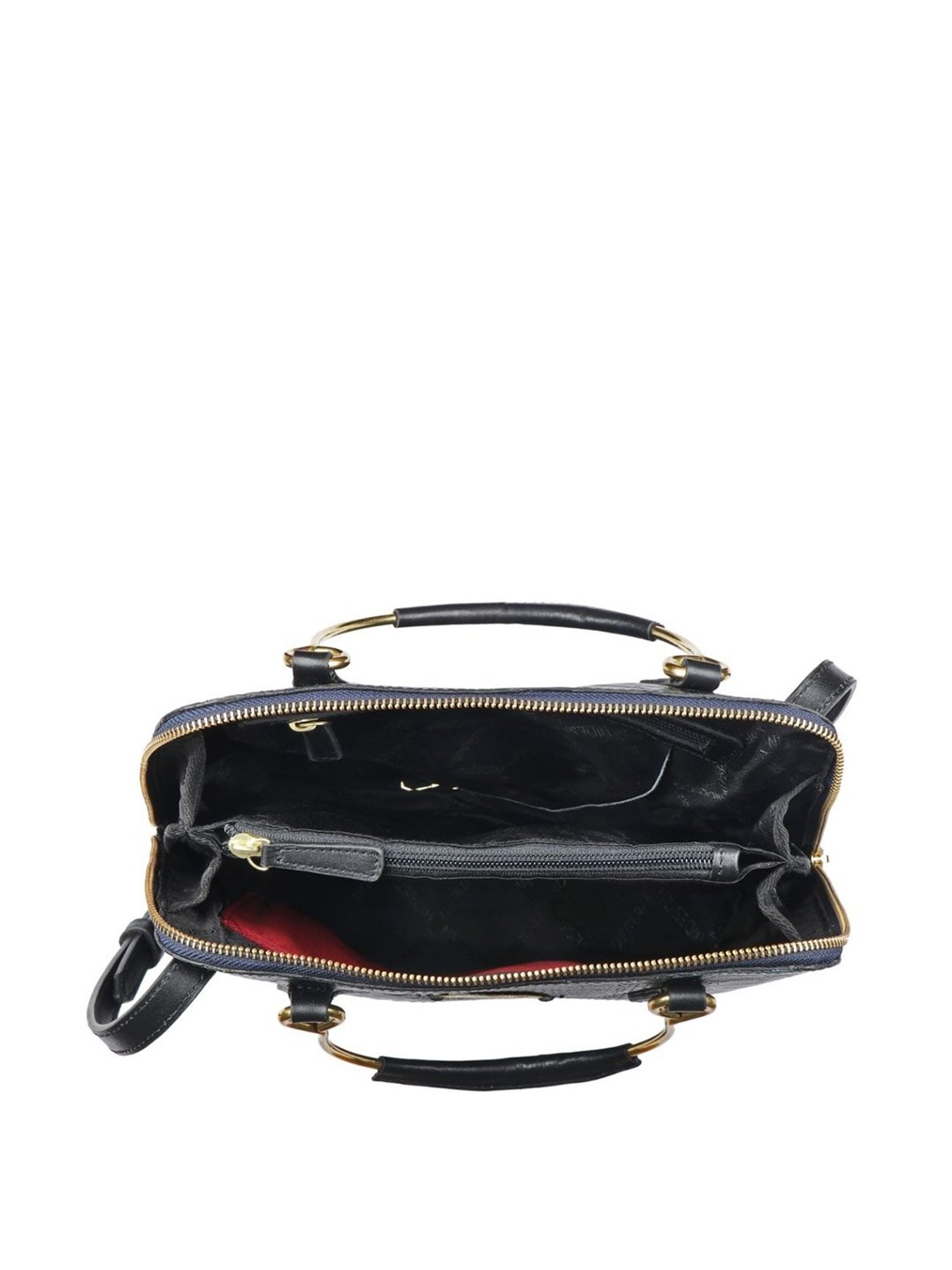 Hidesign Navy Textured Medium Handbag