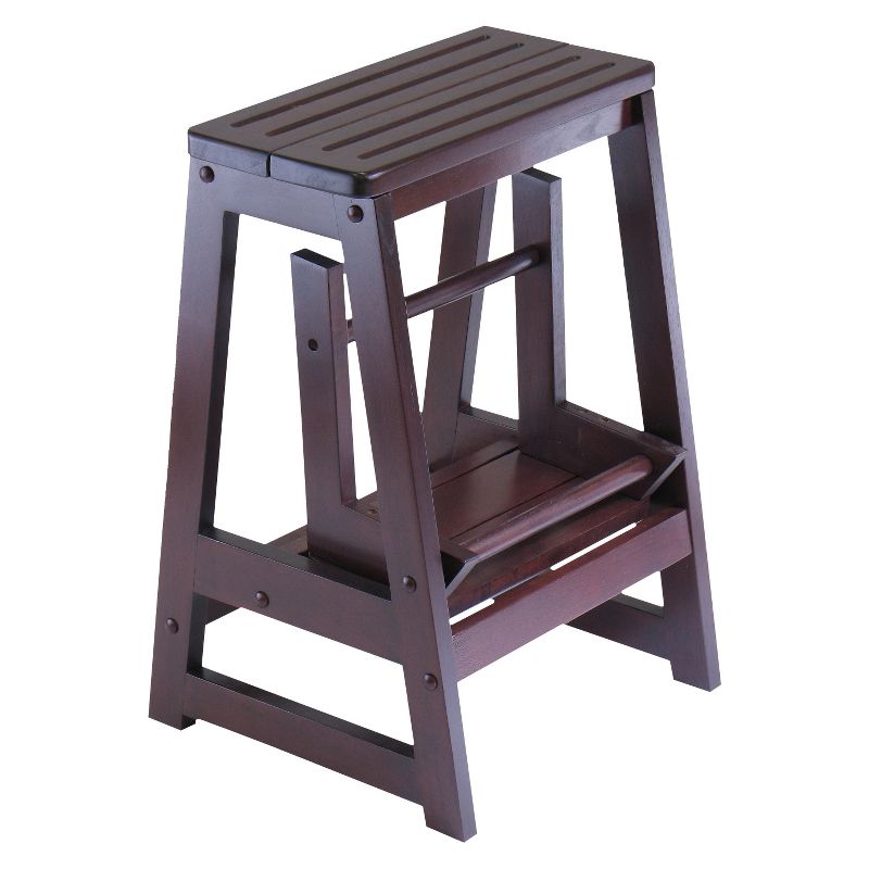 Double Step Stool Antique Walnut - Winsome