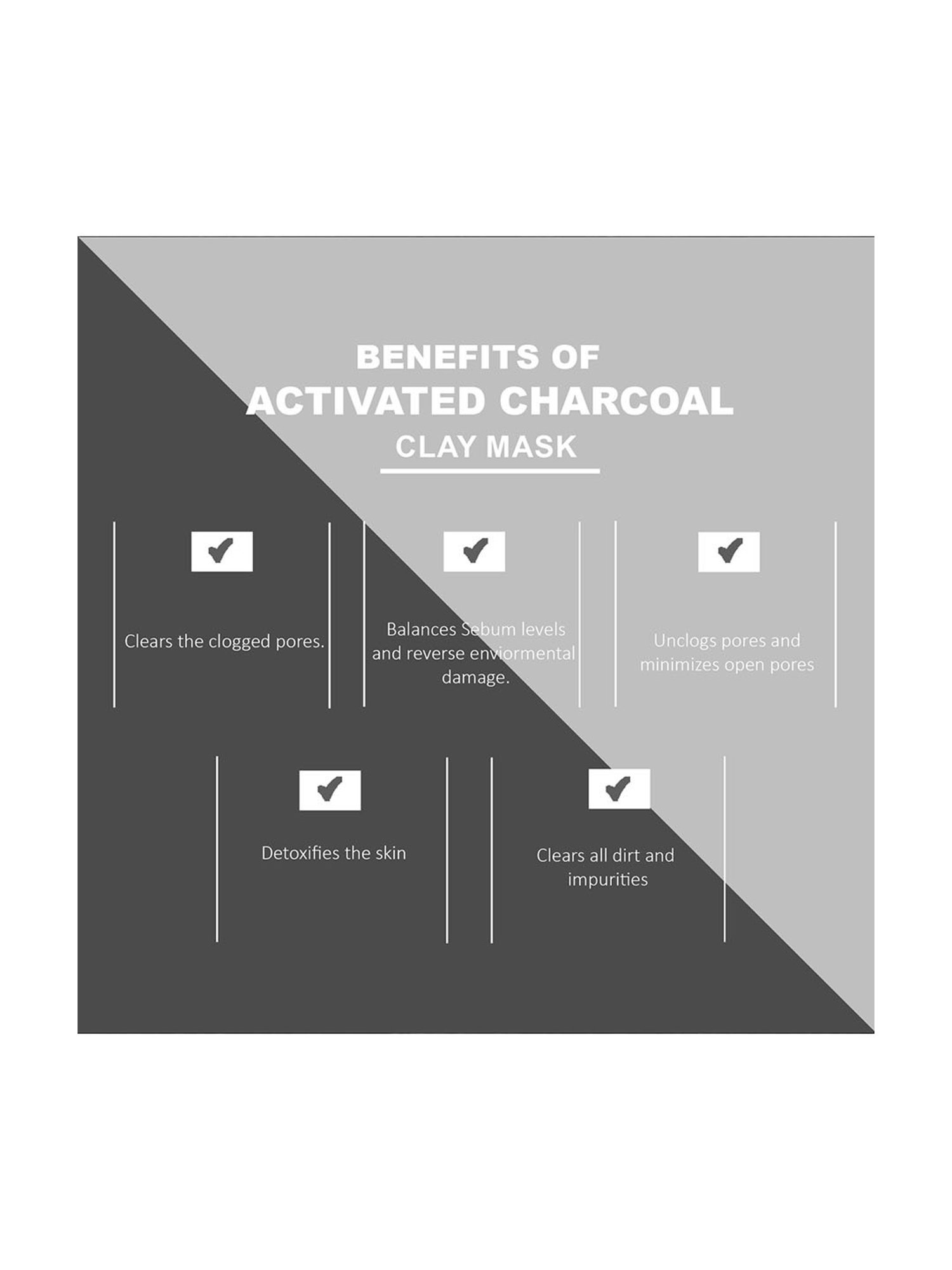 Glamveda Men Activated Charcoal Clay Mask - 100 gm