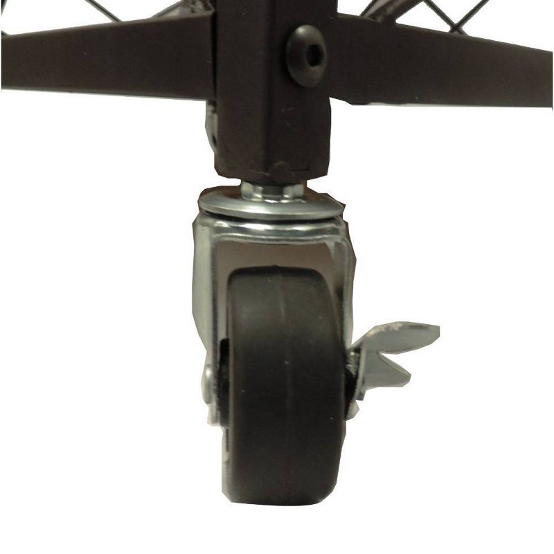 Kitchen Mobile Serving Bar Cart with Shelves and Wine Glass Holder Black/Brown - Benzara