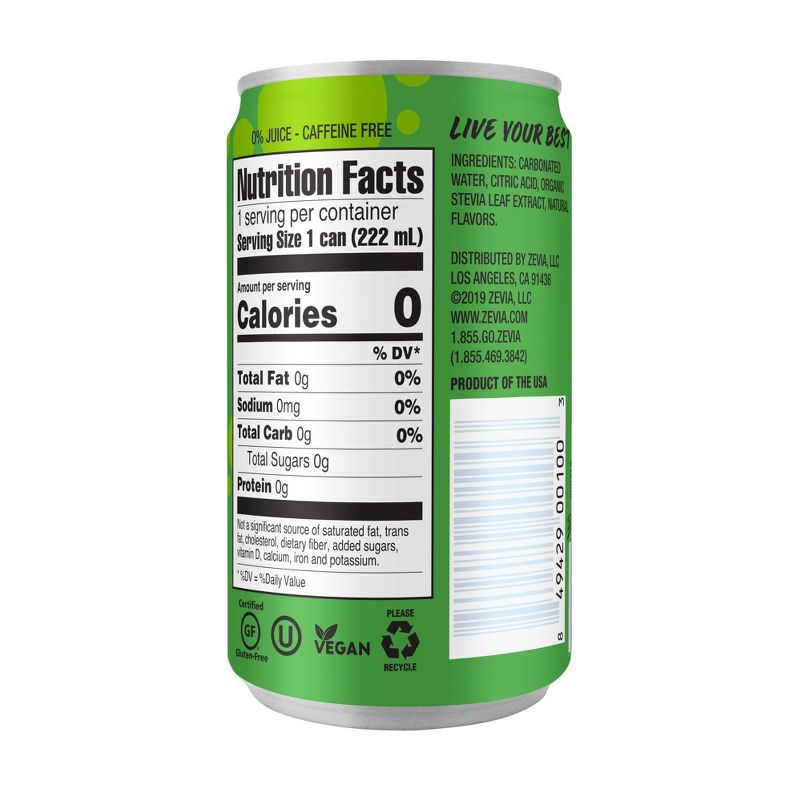 Zevia Kidz Fizzy Apple Zero Calorie Soda - 6pk/7.5 fl oz Cans