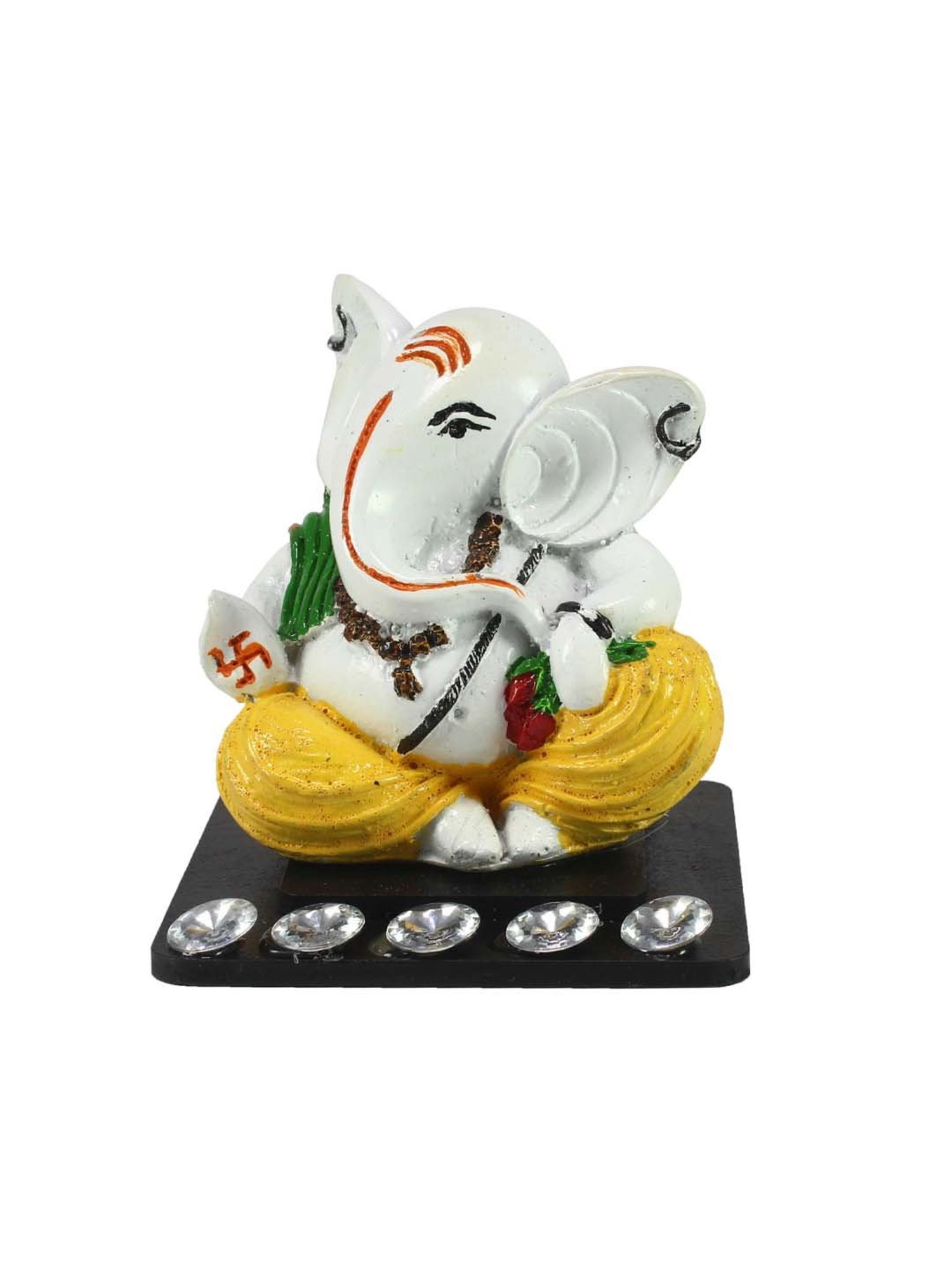 eCraftIndia Decorative Lord Ganesha Showpiece for Car Dashboard, Home Temple and Office Desks