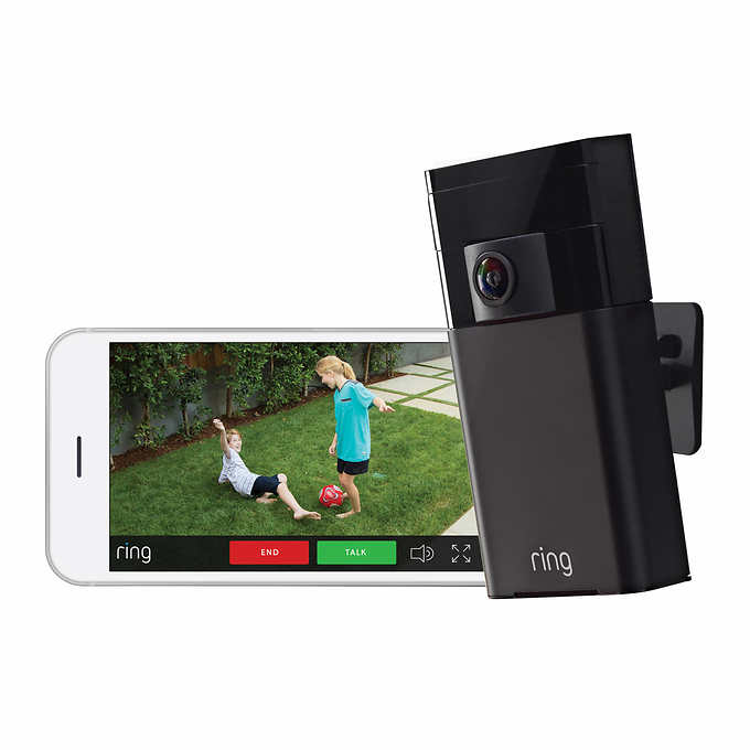 Ring Stick Up Camera Bundle Security Surveillance System with Solar Panel Weatherproof Two-Way Talk