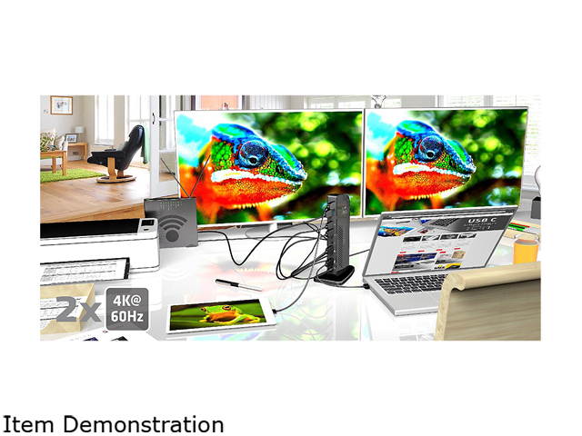Club3D Black CSV-1460 USB 3.0 Dual Display 4K60Hz Docking Station