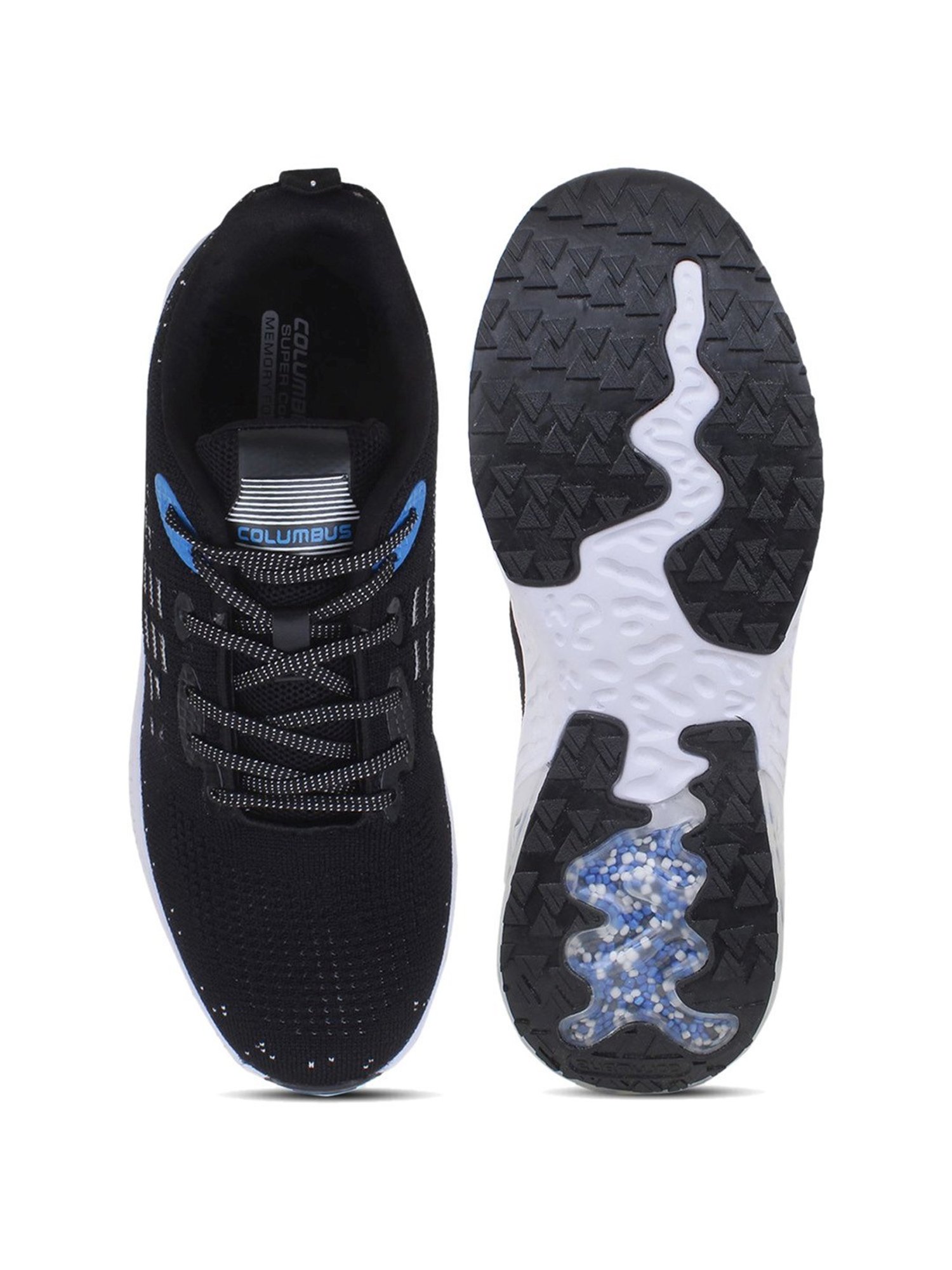 Columbus Men's Black Running Shoes