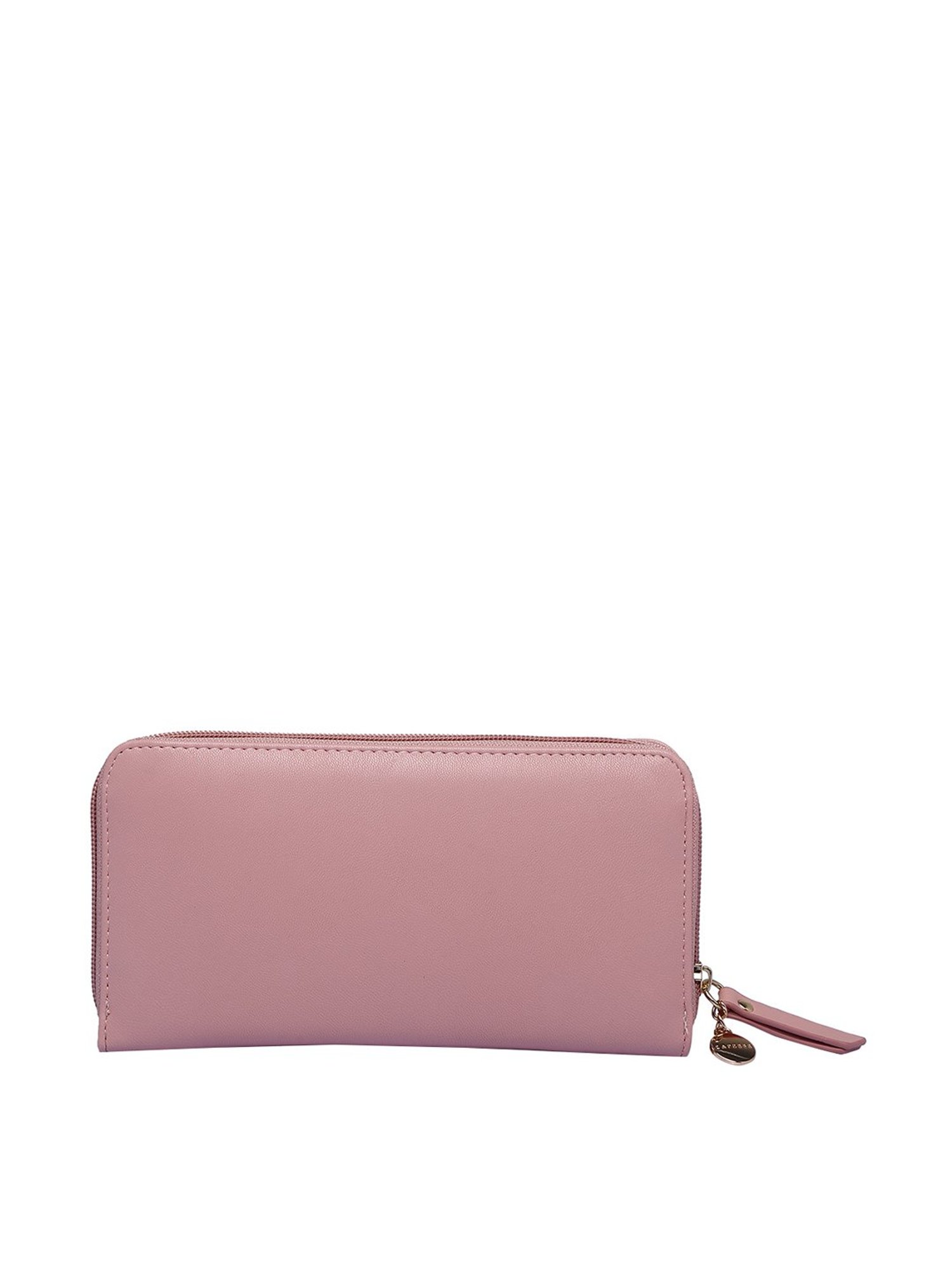 Caprese Star Pink Textured Zip Around Wallet for Women