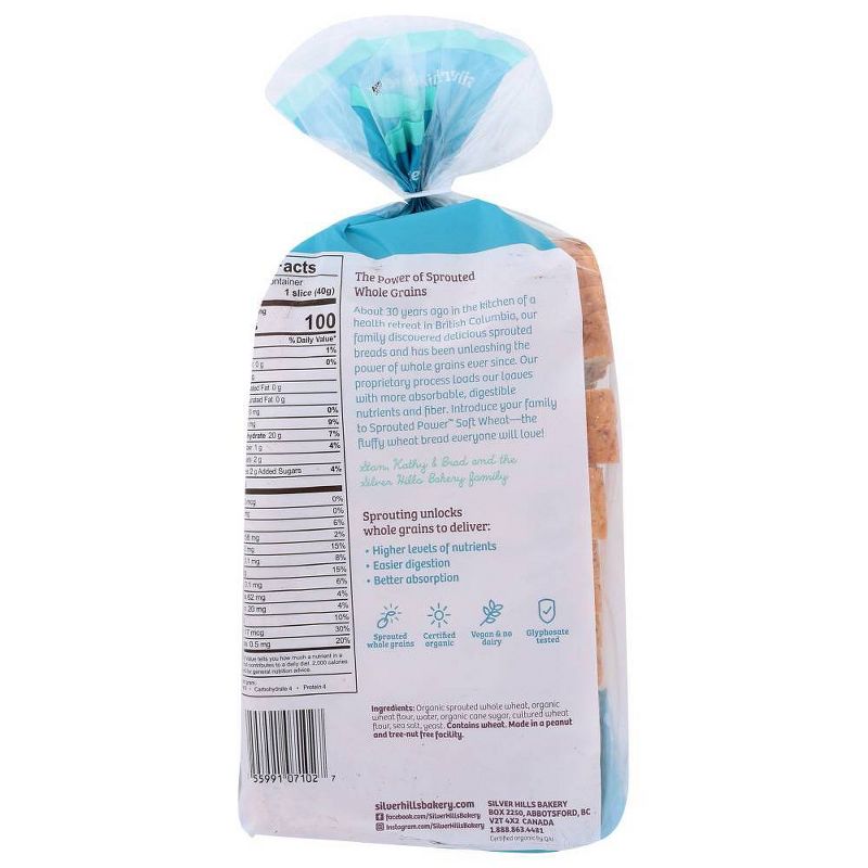 Silver Hills Bakery Organic Soft Wheat Sprouted Wheat Bread - 24oz