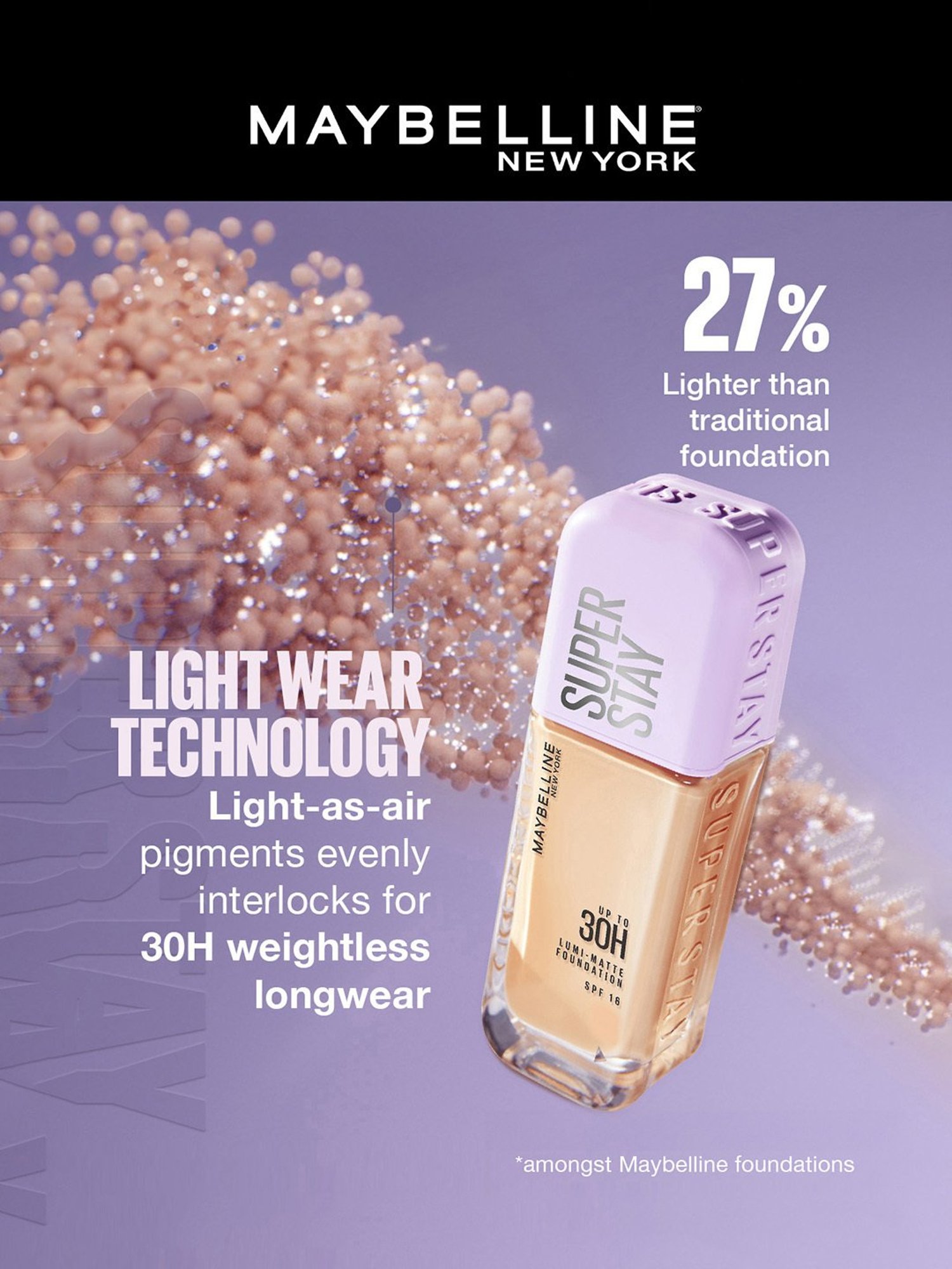 Maybelline New York Super Stay Up To 30H Lumi-Matte Foundation SPF 16 128 - 35 ml