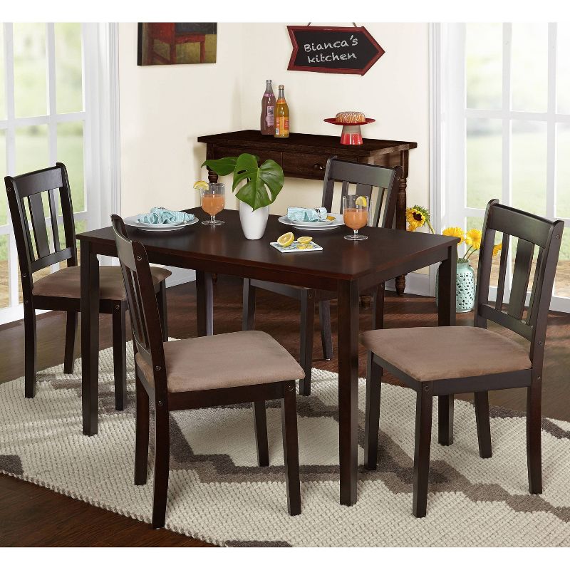 5pc Stratton Dining Set Espresso Brown - Buylateral