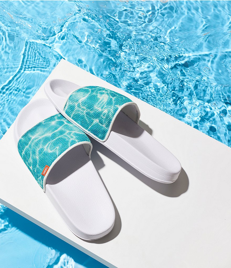 SWIMS Men's Lounge Washable Water Printed Pool Slides