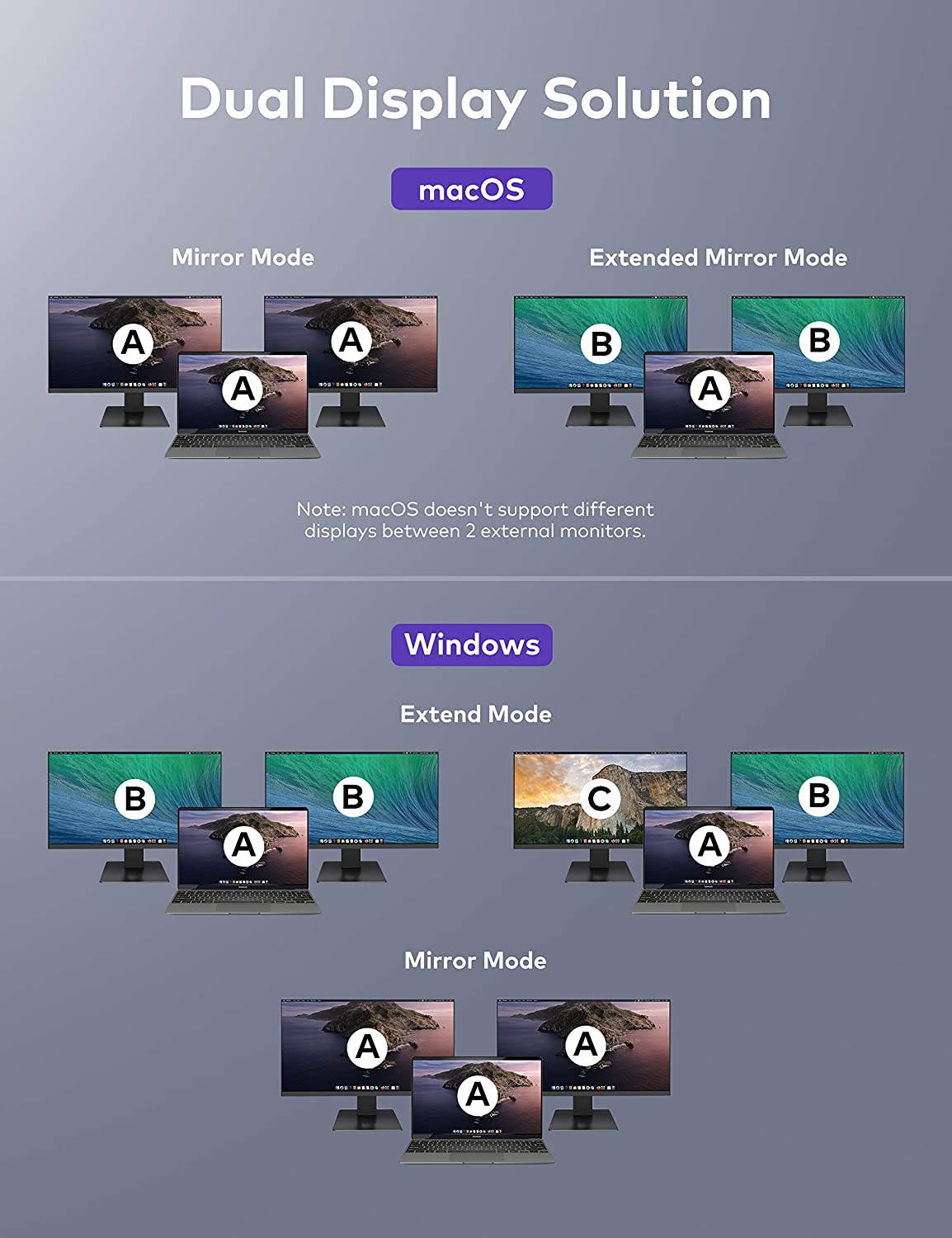 USB C Docking Station, 12-in-1 Type C Hub with Dual 4K HDMI Ports, RJ45 Ethernet, 4 USB Ports, SD/TF Cards Reader, PD USB-C Charging Port, Audio/Mic for MacBook/Pro/Air, Type C Windows Laptops