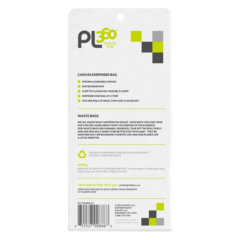 PL360 Waste Bag Dispenser & Bag Set for Dogs - 45ct