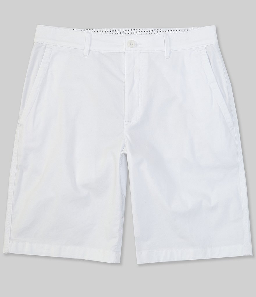 Rowm 10#double; Inseam Flat-Front Stretch Chino Shorts