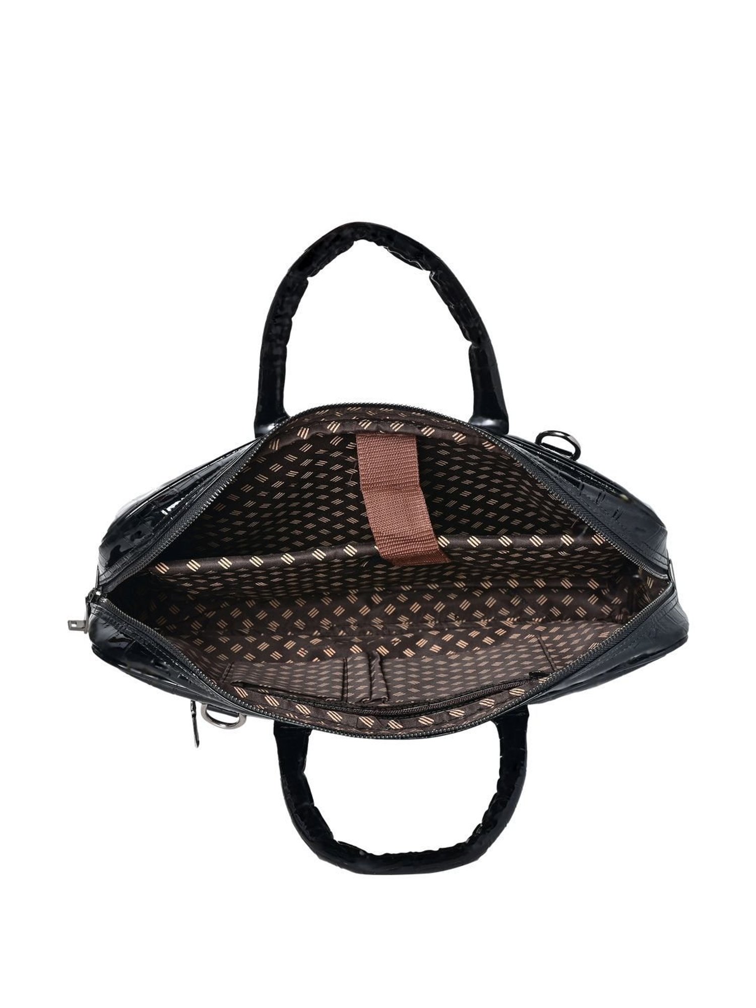 Arista Vault Black PU Medium Laptop Messenger Bag