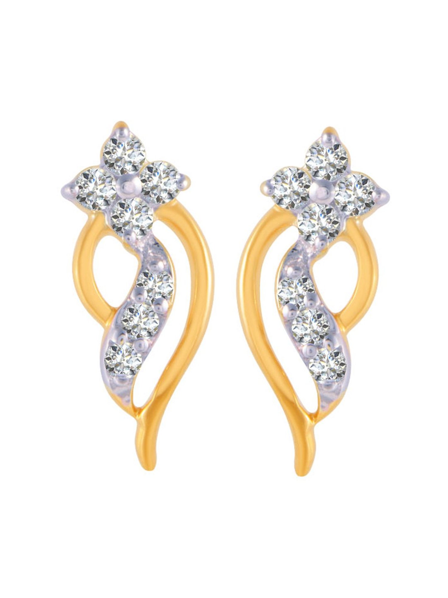 P.C. Chandra Jewellers 18 kt Gold & Diamond Earrings