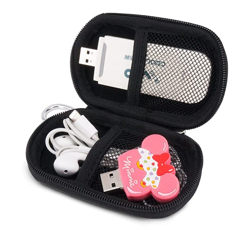 Universial Portable Waterproof Shockproof Electronic Accessories Organizer Holder/USB Flash Drive Case Bag - Pink