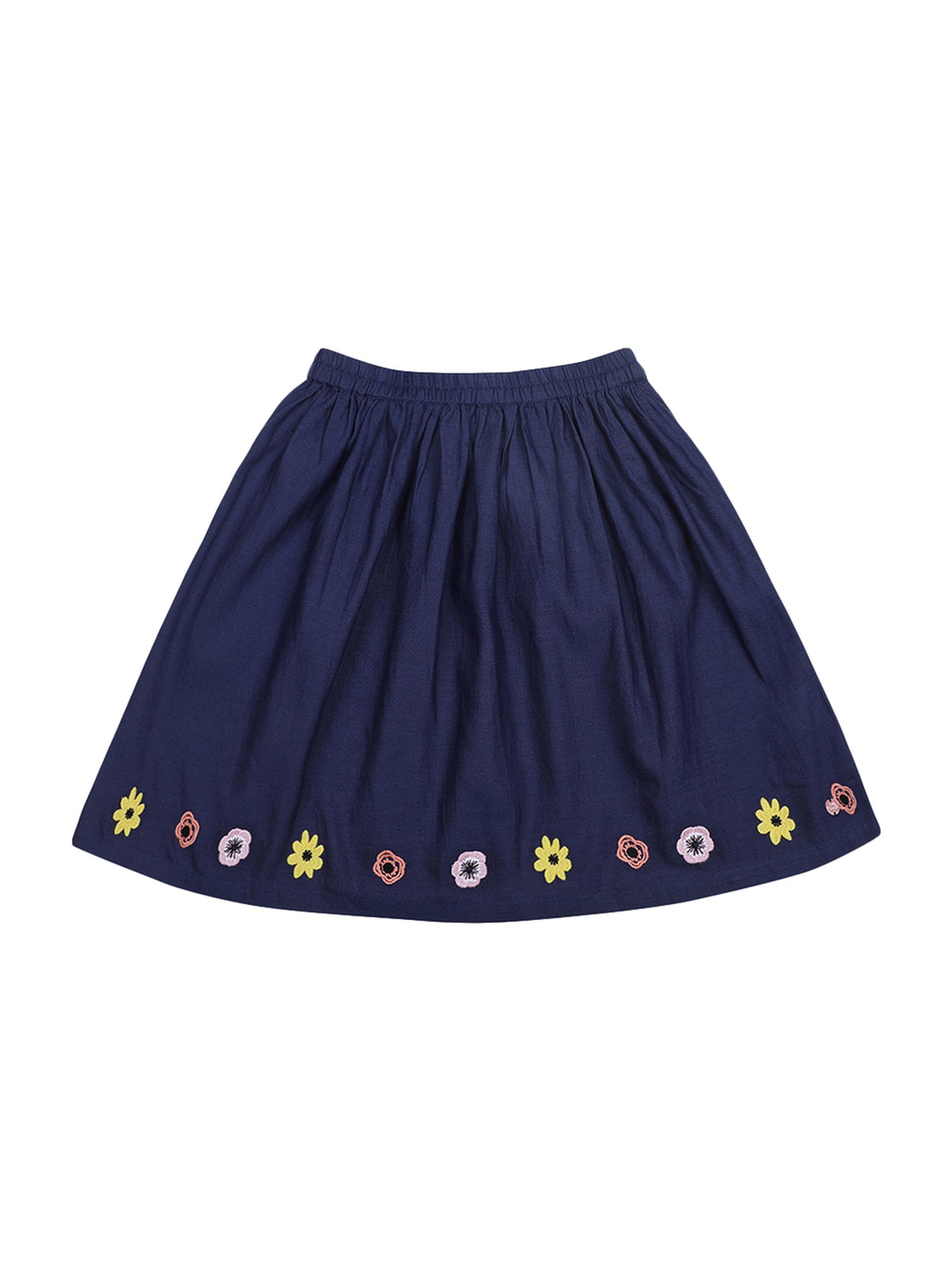 Blue Giraffe Kids Navy Cotton Skirt