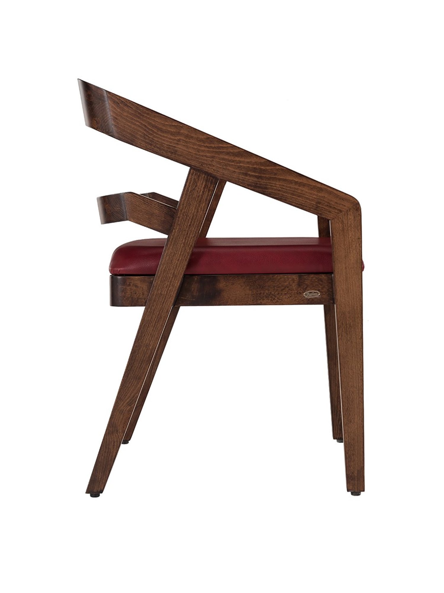 Durian Amelia Burgundy Red Solid Solid Wood & Premium Leatherette Dining Chair