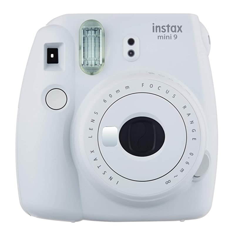 instax Mini 9 Instant Camera (Smokey White) with 40 Twin Film Pack and 7-1 Accessory Bundle (4 Items)