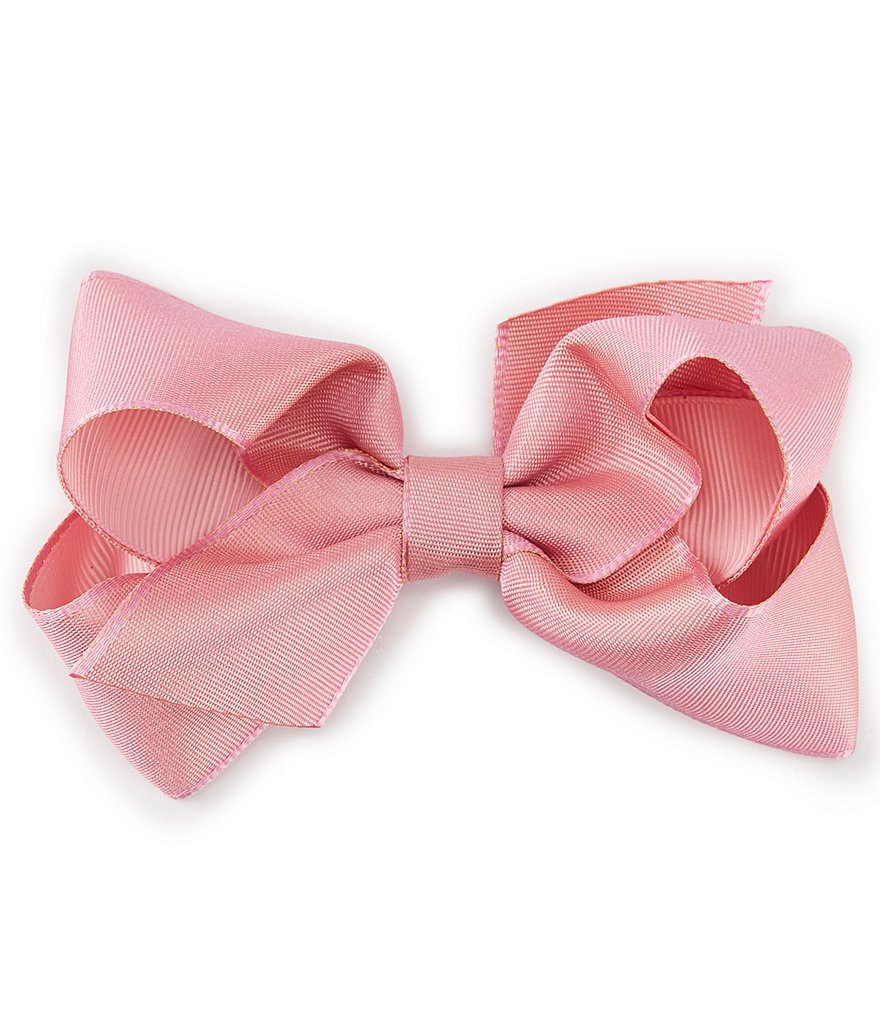 Copper Key Patterned Sparkle and Grosgrain Overlay King Bow