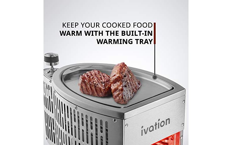 Ivation Propane Infrared Steakhouse Grill Broiler Heats to 1500&deg;F