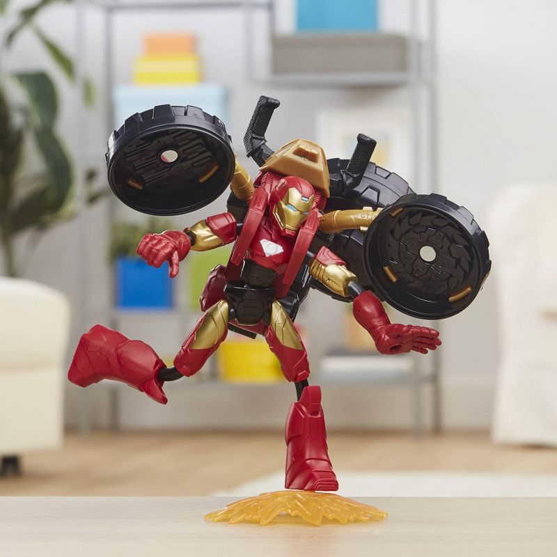 Marvel Bend and Flex, Flex Rider Iron Man and 2-In-1 Motorcycle