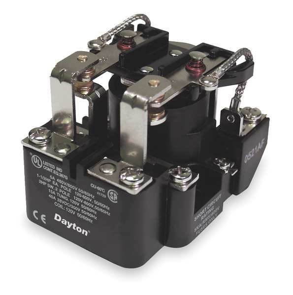 DAYTON 5X846 Open Power Relay,8 Pin,24VAC,DPDT