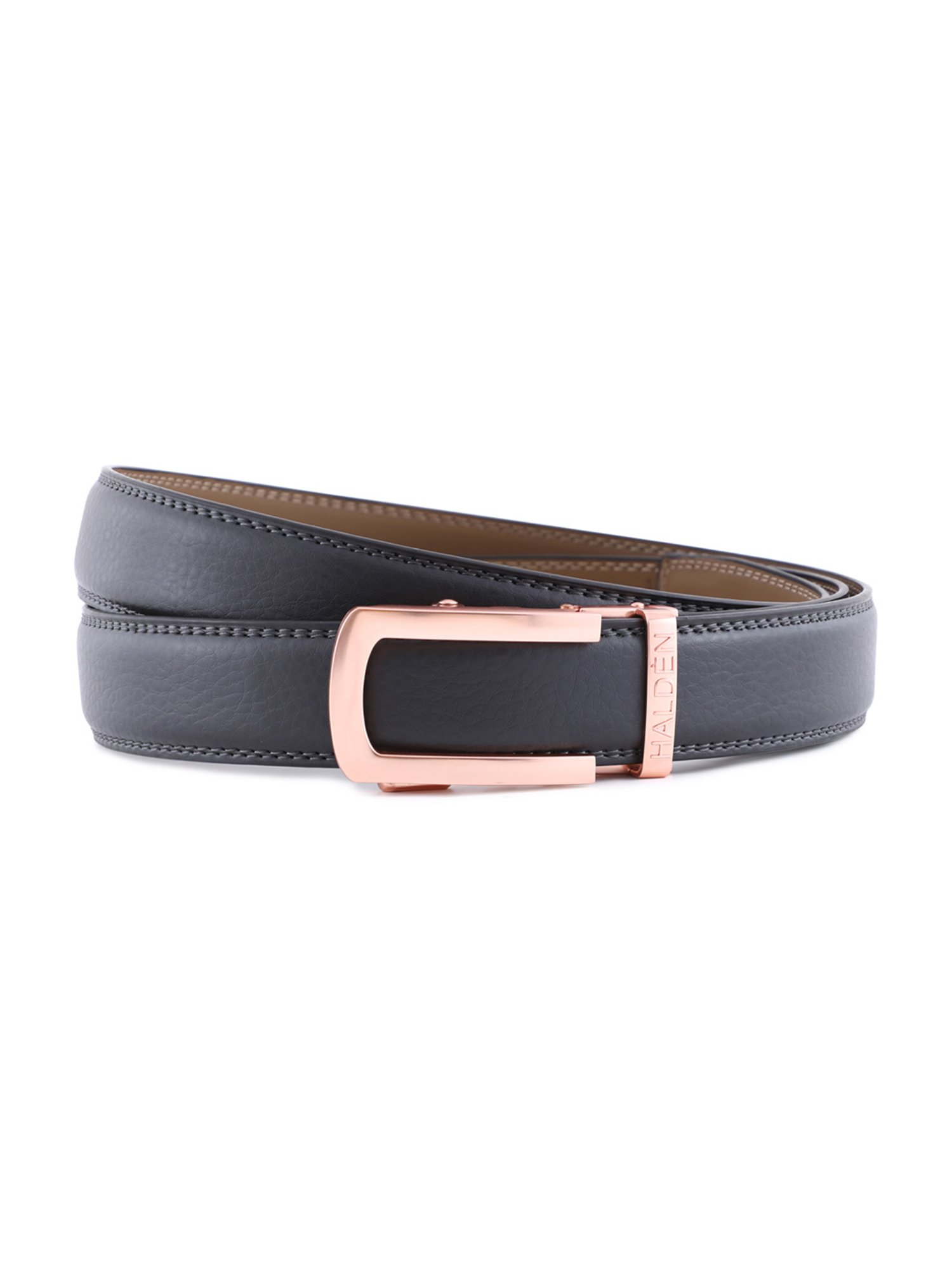 Halden Grey Falcon Formal Belt With Classic Rose Gold Matt Buckle
