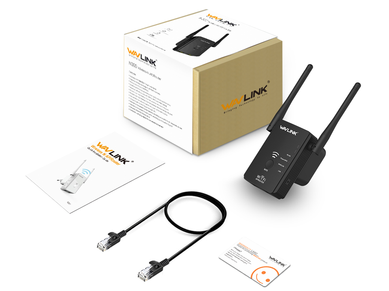 Wavlink 300mbps Universal WiFi Range Booster,Wireless Signal Repeater/Access Point/Router with WPS Function, 2.4GHz Ethernet 300Mbps Network Signal Booster Whole Home WiFi Coverage 2019 Updated