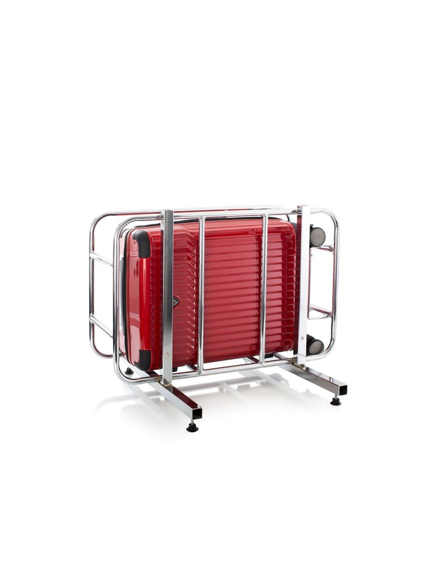 HEYS Tekno Red Textured Hard Cabin Trolley Bag -21 cm