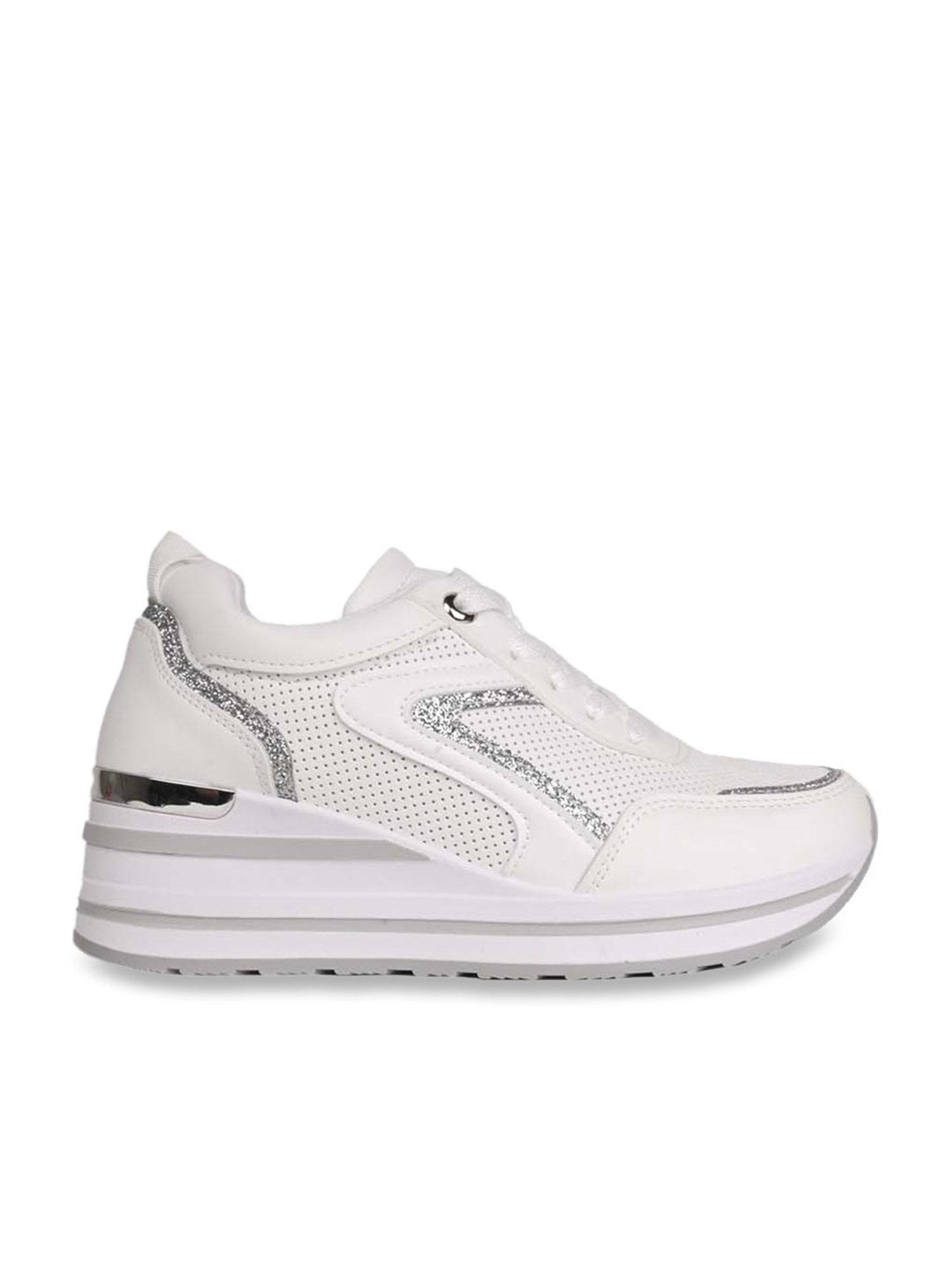 Jove Women's White Casual Sneakers