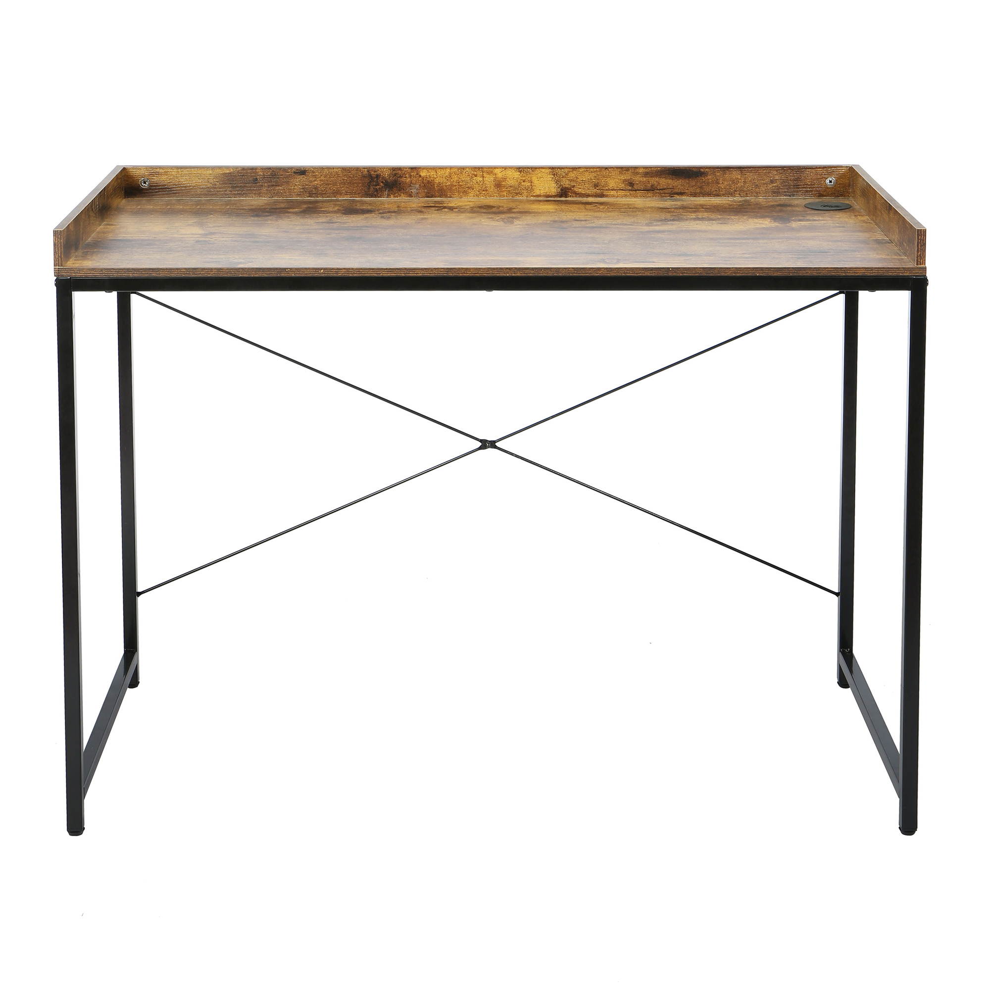 43 inch Gaming Desk Racing Style Computer Desk Living Room Desk Home Office Desk Writing Table Study Table With Cable Management Hole and Adjustable Foot Pads