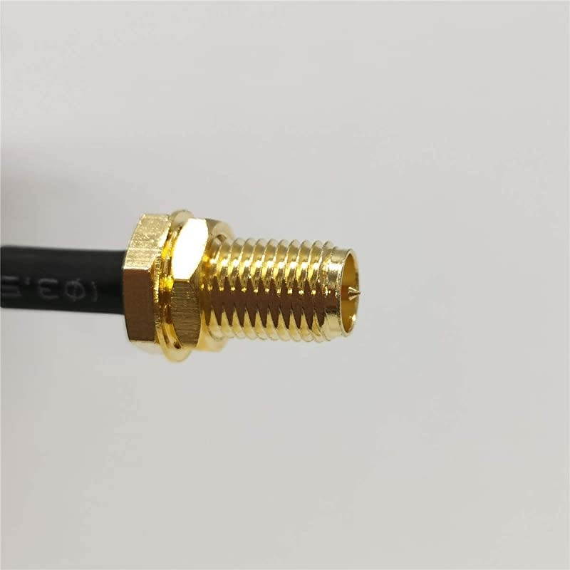 RPSMA Male to Female WiFi Antenna Connector Extension Cable Black 16ft