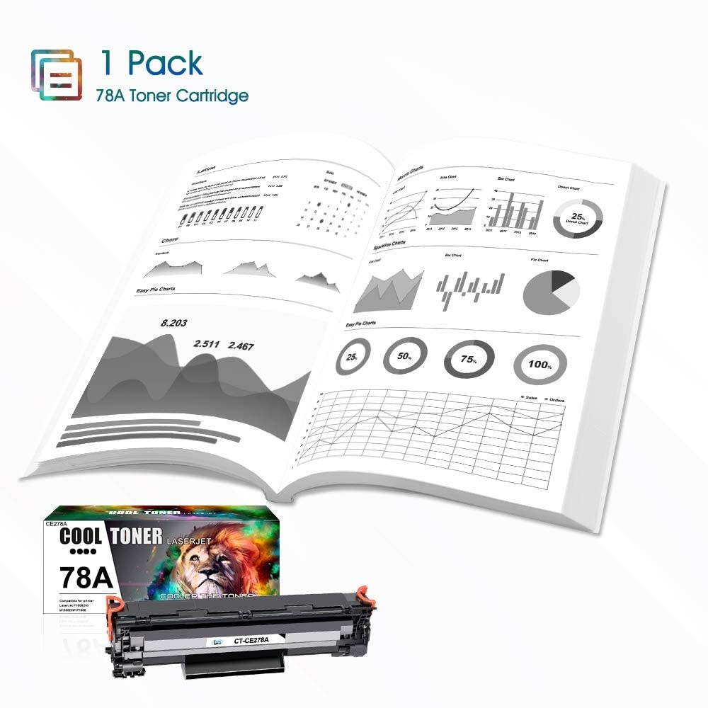 Cool Toner Compatible Toner Cartridge Replacement for HP 78A CE278A Toner HP Laserjet P1606dn 1536dnf MFP M1536dnf HP Laserjet 1606dn P1606 P1566 P1560 Toner Cartridge Printer Ink (Black, 1-Pack)