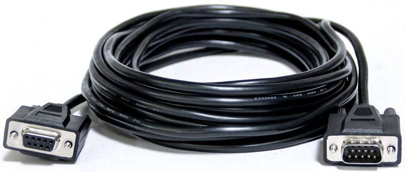 ConnectPRO CSM-201-25 DB9 M/F Serial Cable 25 ft. Black